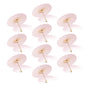 BULK PACK (10-Pack) 32" Pink Paper Parasol Umbrella with Elegant Handle
