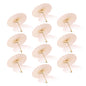 BULK PACK (10-Pack) 32" Rose Quartz Paper Parasol Umbrella for Weddings and Parties with Elegant Handle