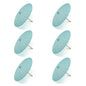 BULK PACK (6-Pack) 32" Teal Green Paper Parasol Umbrella with Elegant Handle