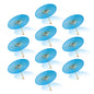 BULK PACK (10-Pack) 32" Turquoise Paper Parasol Umbrella with Elegant Handle