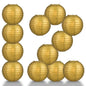 BULK PACK (12) 28" Gold Jumbo Round Paper Lantern, Even Ribbing, Chinese Hanging Wedding & Party Decoration - PaperLanternStore.com - Paper Lanterns, Decor, Party Lights & More