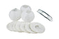 BULK PACK (100) 4" White Round Paper Lanterns, Even Ribbing, Hanging Decoration