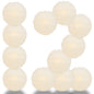 BULK PACK (12) 32" Beige / Ivory Round Paper Lantern, Crisscross Ribbing, Chinese Hanging Wedding & Party Decoration - PaperLanternStore.com - Paper Lanterns, Decor, Party Lights & More