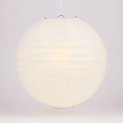 10" Beige / Ivory Round Paper Lantern, Even Ribbing, Chinese Hanging Wedding & Party Decoration - PaperLanternStore.com - Paper Lanterns, Decor, Party Lights & More