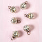 6 Pack | 1" Silver Mona Mercury Glass Lined Ball Ornaments Christmas Tree Decoration