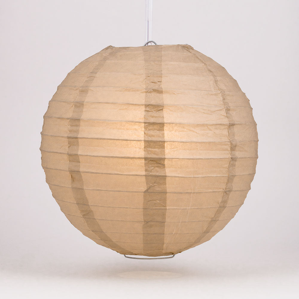 6" Dusty Sand Rose Round Paper Lantern, Even Ribbing, Chinese Hanging Wedding & Party Decoration - PaperLanternStore.com - Paper Lanterns, Decor, Party Lights & More