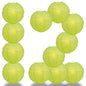 BULK PACK (12) 18" Light Lime Green Round Paper Lantern, Crisscross Ribbing, Chinese Hanging Wedding & Party Decoration - PaperLanternStore.com - Paper Lanterns, Decor, Party Lights & More