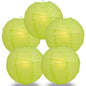 BULK PACK (5) 28" Light Lime Green Round Paper Lantern, Crisscross Ribbing, Chinese Hanging Wedding & Party Decoration - PaperLanternStore.com - Paper Lanterns, Decor, Party Lights & More