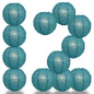 BULK PACK (12) 36" Tahiti Teal Round Paper Lantern, Crisscross Ribbing, Chinese Hanging Wedding & Party Decoration - PaperLanternStore.com - Paper Lanterns, Decor, Party Lights & More