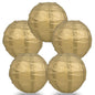 BULK PACK (5) 32" Gold Round Paper Lantern, Crisscross Ribbing, Chinese Hanging Wedding & Party Decoration - PaperLanternStore.com - Paper Lanterns, Decor, Party Lights & More