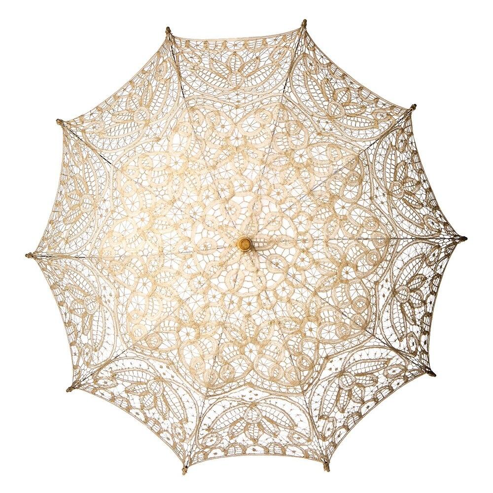 Ivory Battenburg Lace Parasol - PaperLanternStore.com - Paper Lanterns, Decor, Party Lights & More