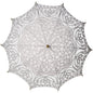 White Battenburg Lace Parasol - PaperLanternStore.com - Paper Lanterns, Decor, Party Lights & More