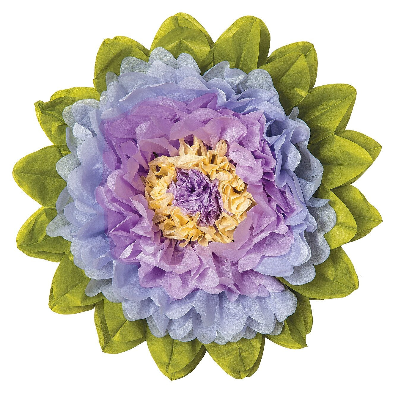 Medium Periwinkle Blue 10 Inch Tissue Paper Flower - PaperLanternStore.com - Paper Lanterns, Decor, Party Lights & More