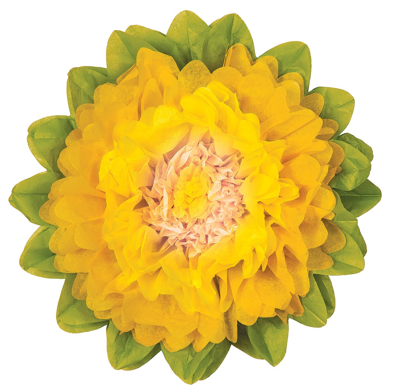Medium Marigold Yellow 10 Inch Tissue Paper Flower - PaperLanternStore.com - Paper Lanterns, Decor, Party Lights & More