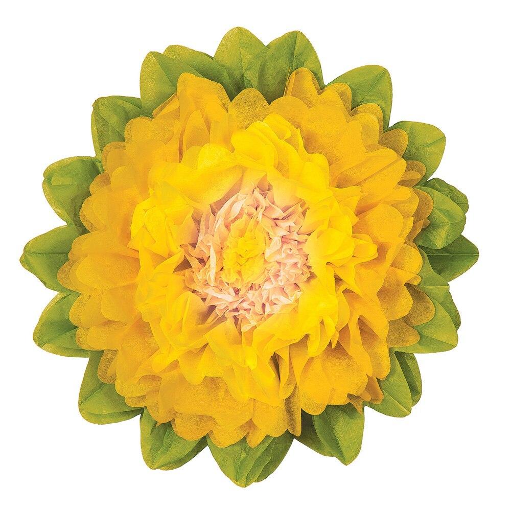 Extra Large Marigold Yellow 20 Inch Tissue Paper Flower - PaperLanternStore.com - Paper Lanterns, Decor, Party Lights & More