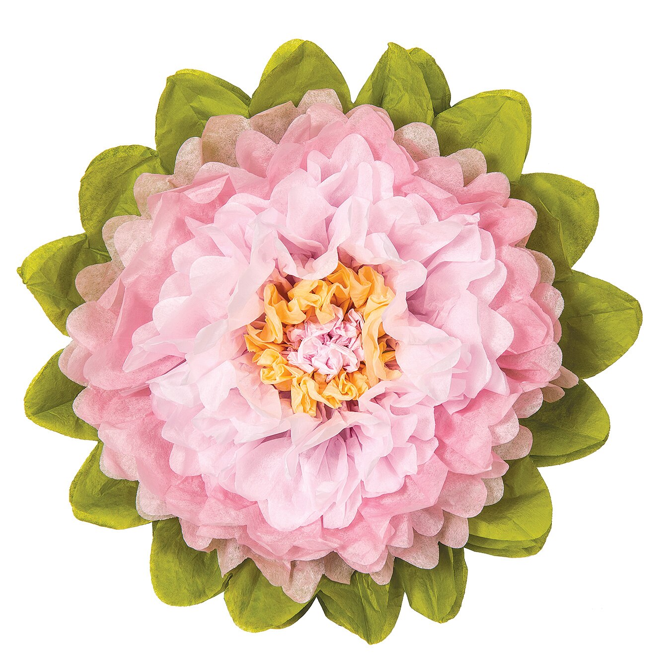 Medium Rose Quartz Pink 10 Inch Tissue Paper Flower - PaperLanternStore.com - Paper Lanterns, Decor, Party Lights & More