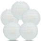 BULK PACK (5) 18" Arctic Spa Blue Round Paper Lantern, Even Ribbing, Chinese Hanging Wedding & Party Decoration - PaperLanternStore.com - Paper Lanterns, Decor, Party Lights & More