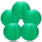 BULK PACK (5) 18" Arcadia Teal Round Paper Lantern, Even Ribbing, Chinese Hanging Wedding & Party Decoration - PaperLanternStore.com - Paper Lanterns, Decor, Party Lights & More