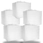 BULK PACK (5) 10" White Shimmering Nylon Square Lantern - PaperLanternStore.com - Paper Lanterns, Decor, Party Lights & More