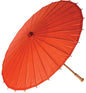 Tangerine Orange 32 Inch Premium Paper Parasol - PaperLanternStore.com - Paper Lanterns, Decor, Party Lights & More