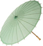Spa Green 32 Inch Premium Paper Parasol - PaperLanternStore.com - Paper Lanterns, Decor, Party Lights & More