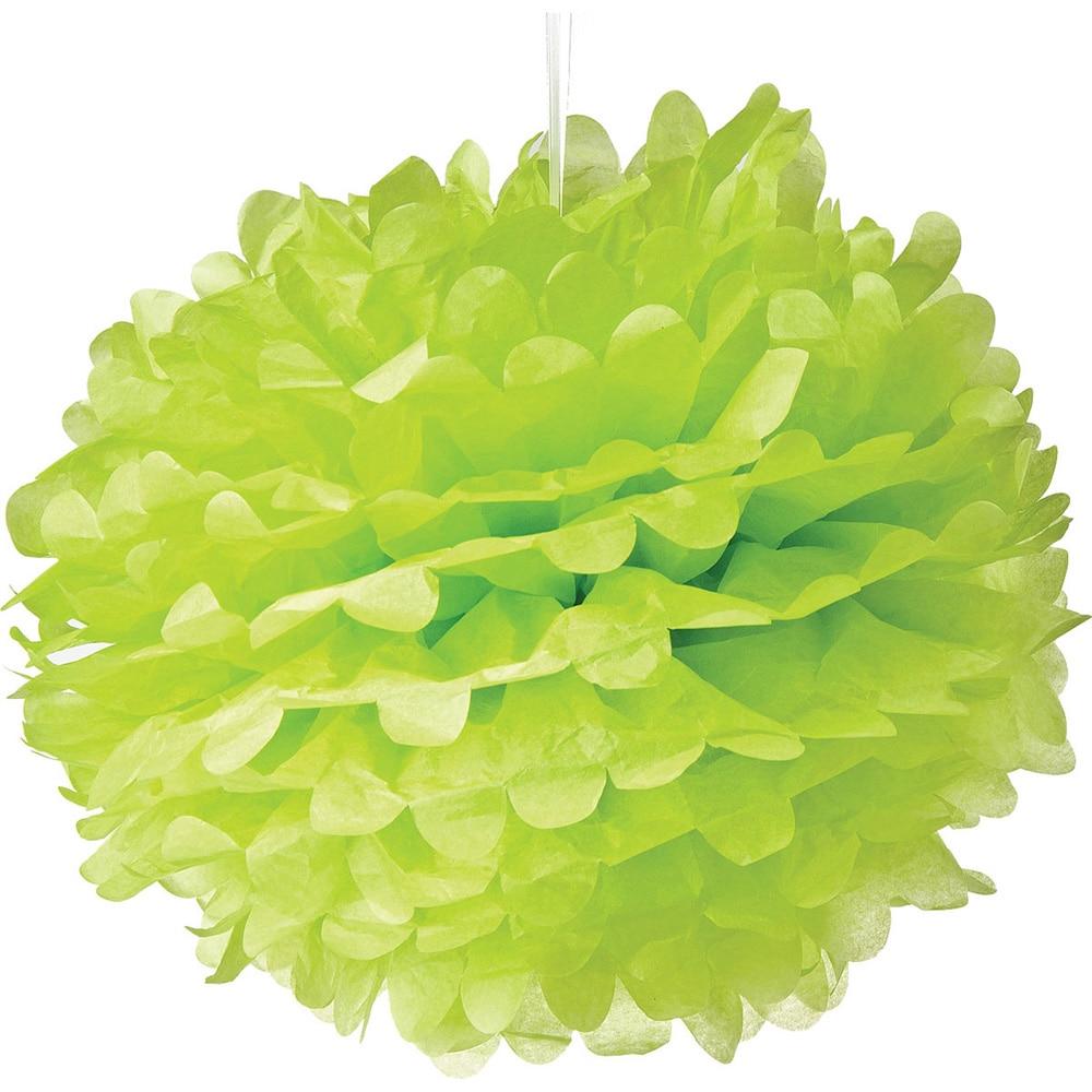 Chartreuse Green 10 Inch Tissue Paper Flower Pom Pom - PaperLanternStore.com - Paper Lanterns, Decor, Party Lights & More