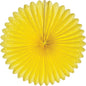 Yellow 14 Inch Hanging Paper Fan - PaperLanternStore.com - Paper Lanterns, Decor, Party Lights & More