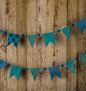 BLOWOUT Blue Paper Small Pennant and Flag Banner - PaperLanternStore.com - Paper Lanterns, Decor, Party Lights & More