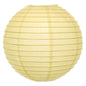 Lemonade Yellow 8 Inch Round Parallel Ribbed Premium Paper Lantern - PaperLanternStore.com - Paper Lanterns, Decor, Party Lights & More