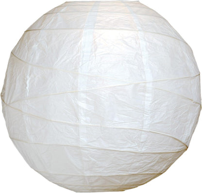BULK PACK (50) 10" White Round Paper Lantern, Crisscross Ribbing, Chinese Hanging Wedding & Party Decoration - PaperLanternStore.com - Paper Lanterns, Decor, Party Lights & More