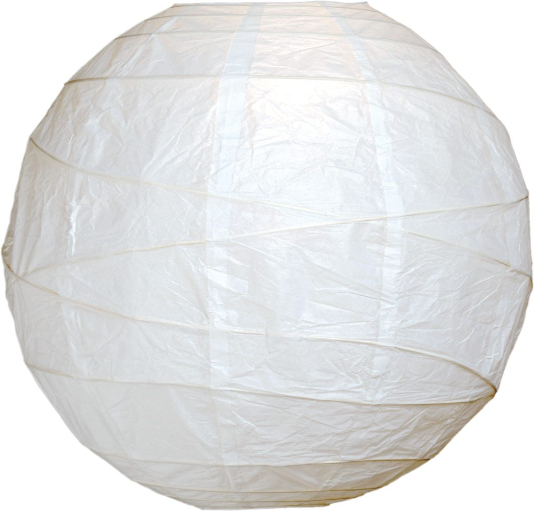 BULK PACK (50) 36" White Jumbo Round Paper Lantern, Crisscross Ribbing, Chinese Hanging Wedding & Party Decoration - PaperLanternStore.com - Paper Lanterns, Decor, Party Lights & More