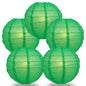 BULK PACK (5) 16" Emerald Green Round Paper Lantern, Crisscross Ribbing, Chinese Hanging Wedding & Party Decoration - PaperLanternStore.com - Paper Lanterns, Decor, Party Lights & More