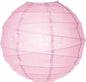 Light Pink 24 Inch Round No Frills Free-Styled Ribbed Paper Lantern - PaperLanternStore.com - Paper Lanterns, Decor, Party Lights & More