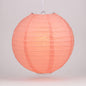 BULK PACK (5) 16" Roseate / Pink Coral Round Paper Lantern, Even Ribbing, Chinese Hanging Wedding & Party Decoration - PaperLanternStore.com - Paper Lanterns, Decor, Party Lights & More