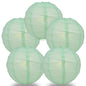 BULK PACK (5) 16" Cool Mint Green Round Paper Lantern, Crisscross Ribbing, Chinese Hanging Wedding & Party Decoration - PaperLanternStore.com - Paper Lanterns, Decor, Party Lights & More