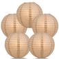 BULK PACK (5) 8" Dusty Sand Rose Round Paper Lantern, Even Ribbing, Chinese Hanging Wedding & Party Decoration - PaperLanternStore.com - Paper Lanterns, Decor, Party Lights & More
