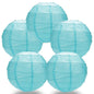 BULK PACK (5) 20" Baby Blue Round Paper Lantern, Crisscross Ribbing, Hanging Decoration - PaperLanternStore.com - Paper Lanterns, Decor, Party Lights & More