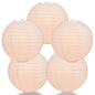 BULK PACK (5) 10" Rose Quartz Pink Round Paper Lantern, Even Ribbing, Chinese Hanging Decoration for Weddings and Parties - PaperLanternStore.com - Paper Lanterns, Decor, Party Lights & More