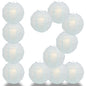 BULK PACK (12) 20" Arctic Spa Blue Round Paper Lantern, Irregular Ribbed, Chinese Hanging Wedding & Party Decoration - PaperLanternStore.com - Paper Lanterns, Decor, Party Lights & More