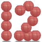 BULK PACK (12) 16" Marsala / Burgundy Wine Round Paper Lantern, Crisscross Ribbing, Chinese Hanging Wedding & Party Decoration - PaperLanternStore.com - Paper Lanterns, Decor, Party Lights & More