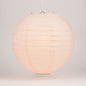 BULK PACK (5) 8" Rose Quartz Pink Round Paper Lantern, Even Ribbing, Chinese Hanging Decoration for Weddings and Parties - PaperLanternStore.com - Paper Lanterns, Decor, Party Lights & More