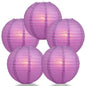 BULK PACK (5) 8" Violet / Orchid Round Paper Lantern, Even Ribbing, Chinese Hanging Wedding & Party Decoration - PaperLanternStore.com - Paper Lanterns, Decor, Party Lights & More