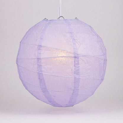 BULK PACK (5) 16" Lavender Round Paper Lantern, Crisscross Ribbing, Chinese Hanging Wedding & Party Decoration - PaperLanternStore.com - Paper Lanterns, Decor, Party Lights & More