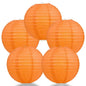 BULK PACK (5) 10" Persimmon Orange Round Paper Lantern, Even Ribbing, Chinese Hanging Wedding & Party Decoration - PaperLanternStore.com - Paper Lanterns, Decor, Party Lights & More