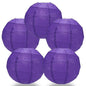 BULK PACK (5) 16" Plum Purple Round Paper Lantern, Crisscross Ribbing, Hanging Decoration - PaperLanternStore.com - Paper Lanterns, Decor, Party Lights & More