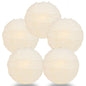 BULK PACK (5) 24" Ivory Round Paper Lantern, Crisscross Ribbing, Chinese Hanging Wedding & Party Decoration - PaperLanternStore.com - Paper Lanterns, Decor, Party Lights & More