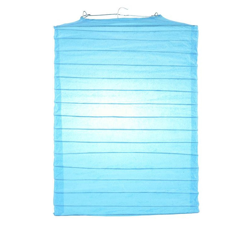 Turquoise Hako Paper Lantern - PaperLanternStore.com - Paper Lanterns, Decor, Party Lights & More