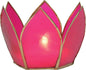 Fuchsia Pink & Gold Hani Small Capiz Lotus Candle Holder - PaperLanternStore.com - Paper Lanterns, Decor, Party Lights & More