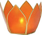 Mango Orange & Gold Hani Small Capiz Lotus Candle Holder - PaperLanternStore.com - Paper Lanterns, Decor, Party Lights & More