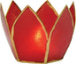 Red & Gold Hani Small Capiz Lotus Candle Holder - PaperLanternStore.com - Paper Lanterns, Decor, Party Lights & More